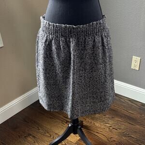 J. Crew Factory Black and White Tweed Mini Skirt